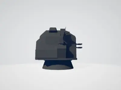 GERMAN AA GUN SEA DRAGON Low-poly 3D model