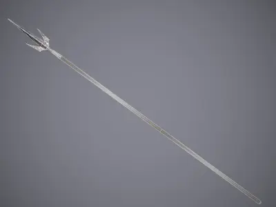 Medieval Polearm Corsesca Low-poly 3D model