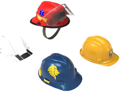 Safety Helmet  Low-poly 3D model