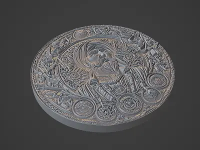 Alp Arslan Medallion 3D print model