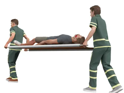 Emergency with Stretcher 3D model