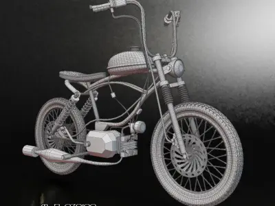 Motorized Bike Modified 48cc 3D model