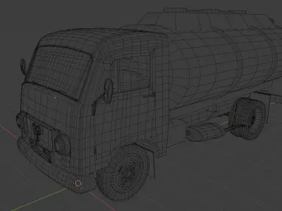 1980s Yugoslav-Soviet TAM industrial truck 3 SET Free 3D model