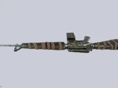 M16A1 Bandage Camouflage Low-poly 3D model