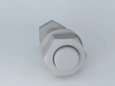 M 8 x 30 mm hex head screw Free 3D model