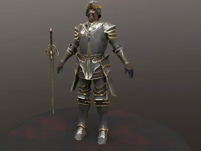 Royal Warrior Low-poly 3D model purchase