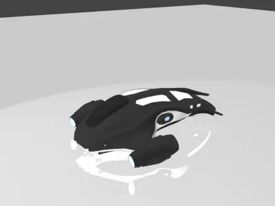 Sci-Fi SpaceShip Low-poly 3D model buy