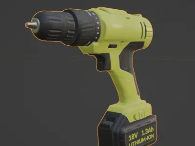 Hand electric drill tools Electric tools battery industrial  3D model