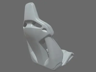 Car Seat 012 Low-poly 3D model