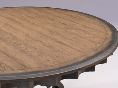 Arabella 72in round dining table Low-poly 3D model