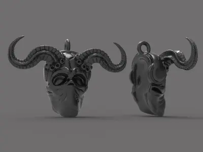 Skull pendant 3D print model get