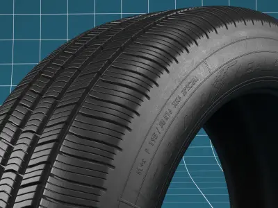 Car tire 02 3D model