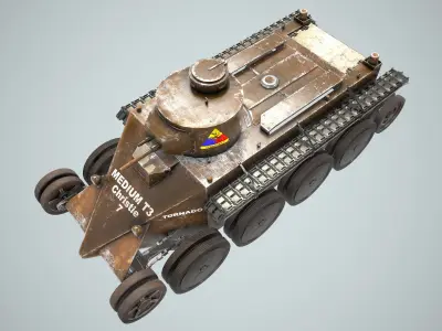 Tank Christie T-3 M1931 3D model