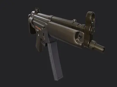 Heckler and Koch MP5 - Asset Model 3D Free low-poly 3D model