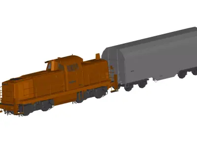 freight train 3D model