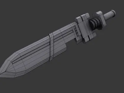 Sci-Fi Sword 3D Model PBR Game Ready Low-poly 3D model