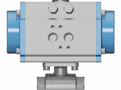 Two Piece Pneumatic Ball Valves - BSP Threaded Ends -  3D model