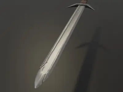 Sword Low poly lord of rings Low-poly 3D model