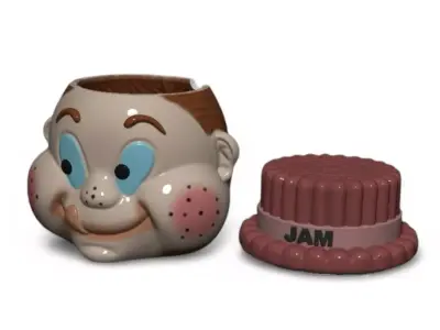 Jam jar head boy vintage 1950 3D print model