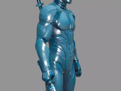 Futuristic Sword Warrior 3D model