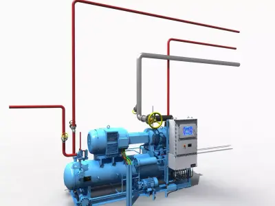 Ammonia Compressor 3D model