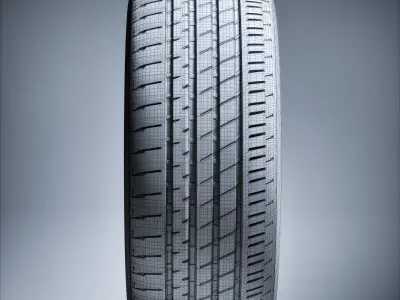Bridgestone Potenza S007 Low-poly 3D model