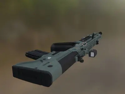 gun 4 Low-poly 3D model