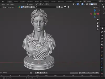 Medieval Roman Queen Chess Piece 3D print model