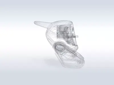 Futuristic Sci-Fi Robot Vehicle with Pilot Game Ready 95 3D model