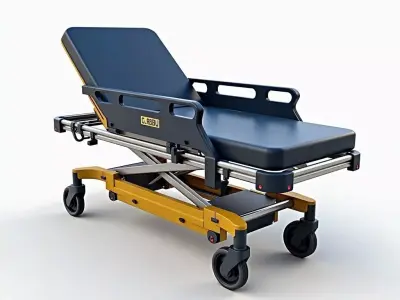 Medical Stretcher Low-poly 3D model