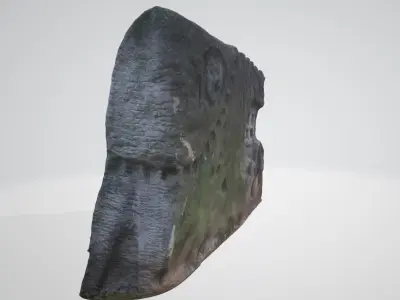 monument15 stone block with carvings 3D model