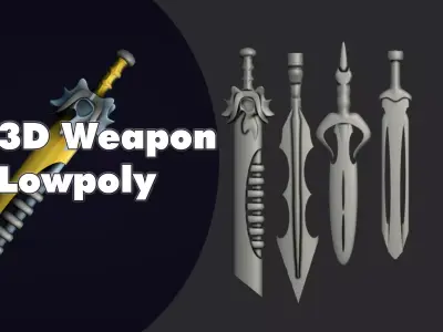 3D Models Sword full pack Low-poly 3D model