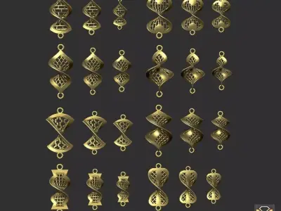 Latkan For Ear Tops Gold 3D model