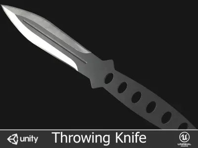 Throwing Knife Low-poly 3D model get