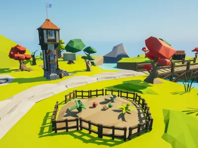 Middle Ages Poly Pack Low-poly 3D model