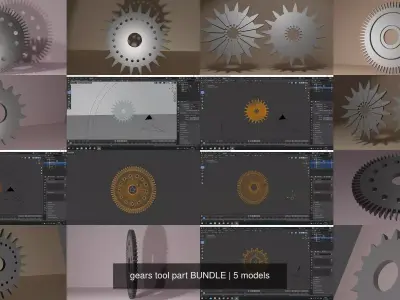 gears tool part BUNDLE 3D Model Pack