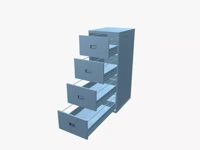 Office file rack Low-poly 3D model