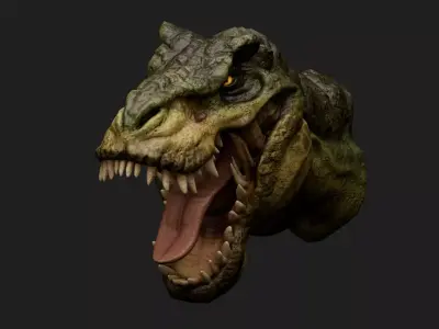 dinosaur Low-poly 3D model 15