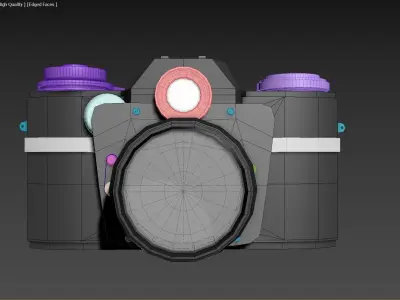 Sauer Vintage Camera  1962 Patent Free low-poly 3D model