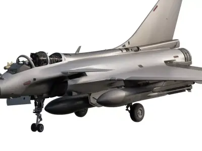 Dassault Rafale with interior 3D model