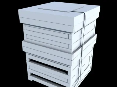 BEES BOX Low-poly 3D model