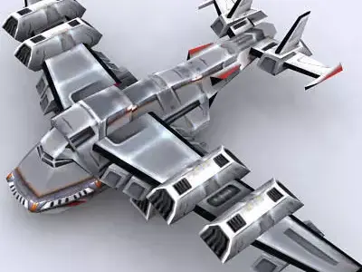 3DRT Sci-Fi Forces - Bomber 6  Low-poly 3D model