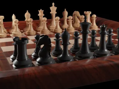 chess set 3D model purchase