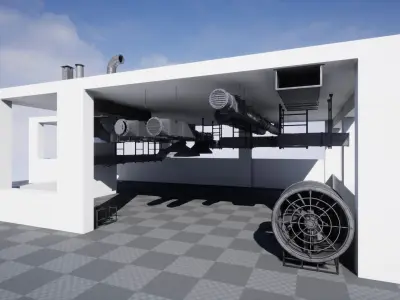 Modular Ventilation Pack Low-poly 3D model
