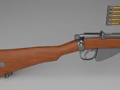 Lee Enfield MK3 Rifle - Game Ready Free low-poly 3D model