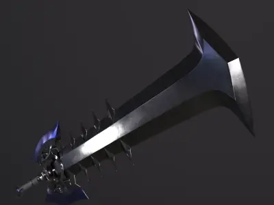 Fantasy Sword PBR Low-poly 3D model get