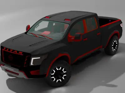 Nissan titan 2017  Low-poly 3D model