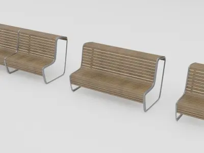 Elements for park 01 3D model Free low-poly 3D model