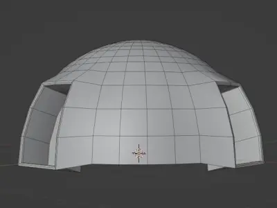 Bunker 3D Model - Blender Cycles Render Low-poly 3D model