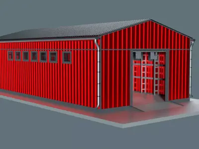 Warehouse hangar 3D model
